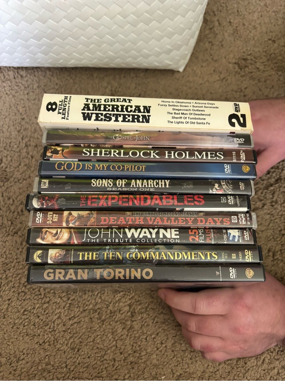 Mixed DVD Movie Collection - Assorted Titles (Black/Gold/Red Spines)